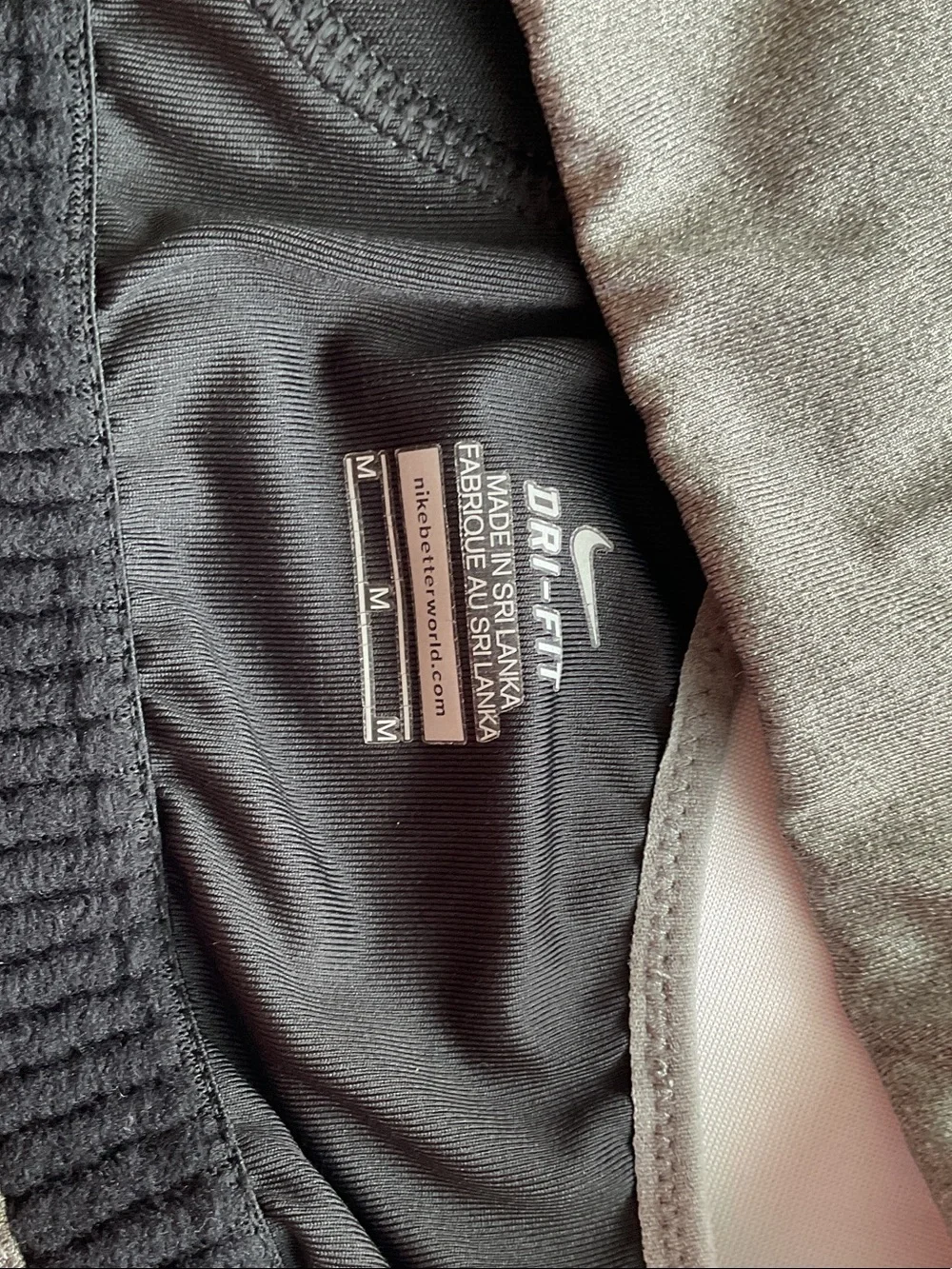 Nike Grey Dri-Fit Sports Bra w/black mesh racer back